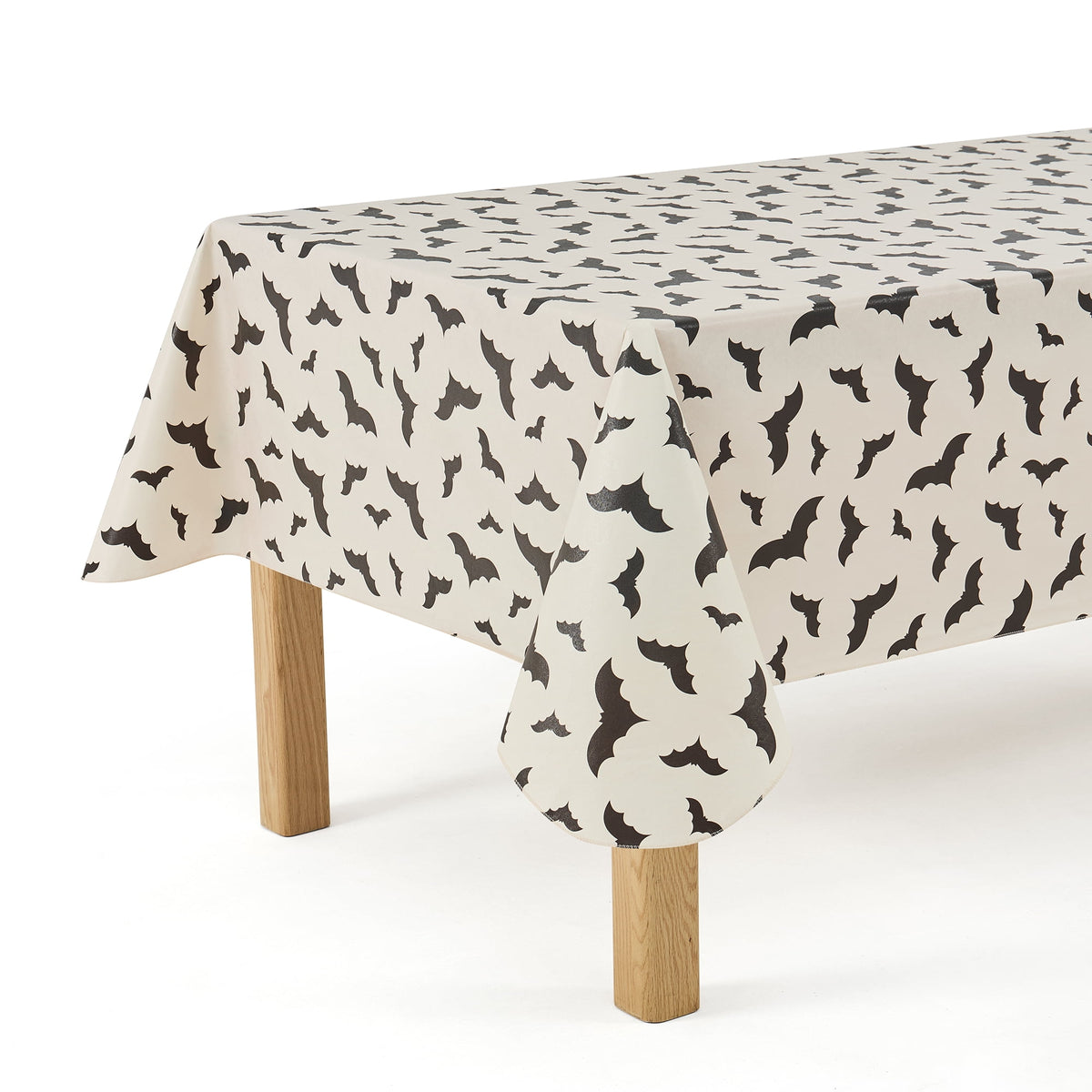 Way To Celebrate Halloween PEVA Tablecloth Indoor & Outdoor Table 60" x 84" - Bat Toss