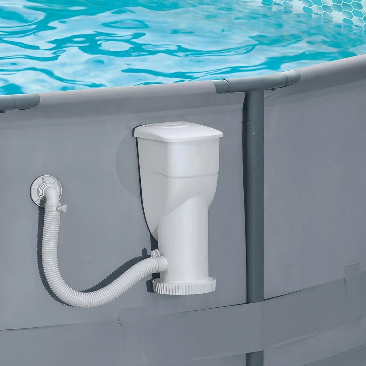 2-in-1 Filter Pump And Skimmer System With Clamps And 1.5-Inch Hose