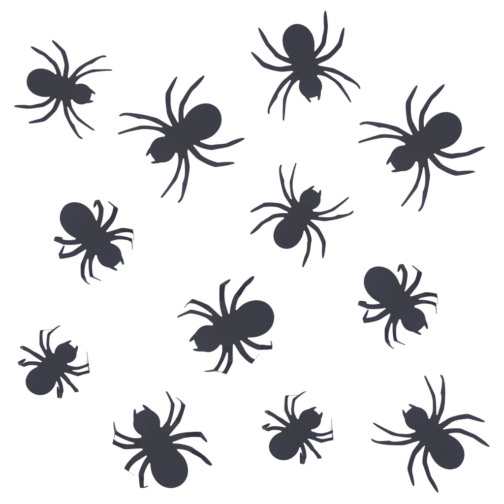 Paper Spider Wall Creatures Decoration, Black, 12 Pieces, Halloween by Way To Celebrate