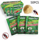 Green Leaf Powder Cockroach Killer Bait - 20-100 Packs
