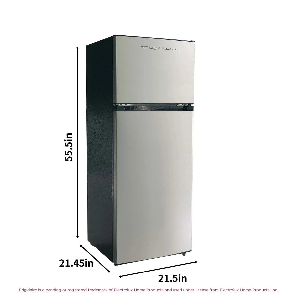 Frigidaire 21 in 7.5 Cu. Ft. Retro Top-Freezer Refrigerator, Standard Door Style, Stainless Look
