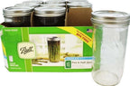 Ball Wide Mouth Glass Mason Canning Jars With Lids, 24 Oz, 9 Pack