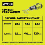 RYOBI 18V ONE+ Handheld Cordless Pool Vacuum Cleaner (Tool Only) with Floor Head