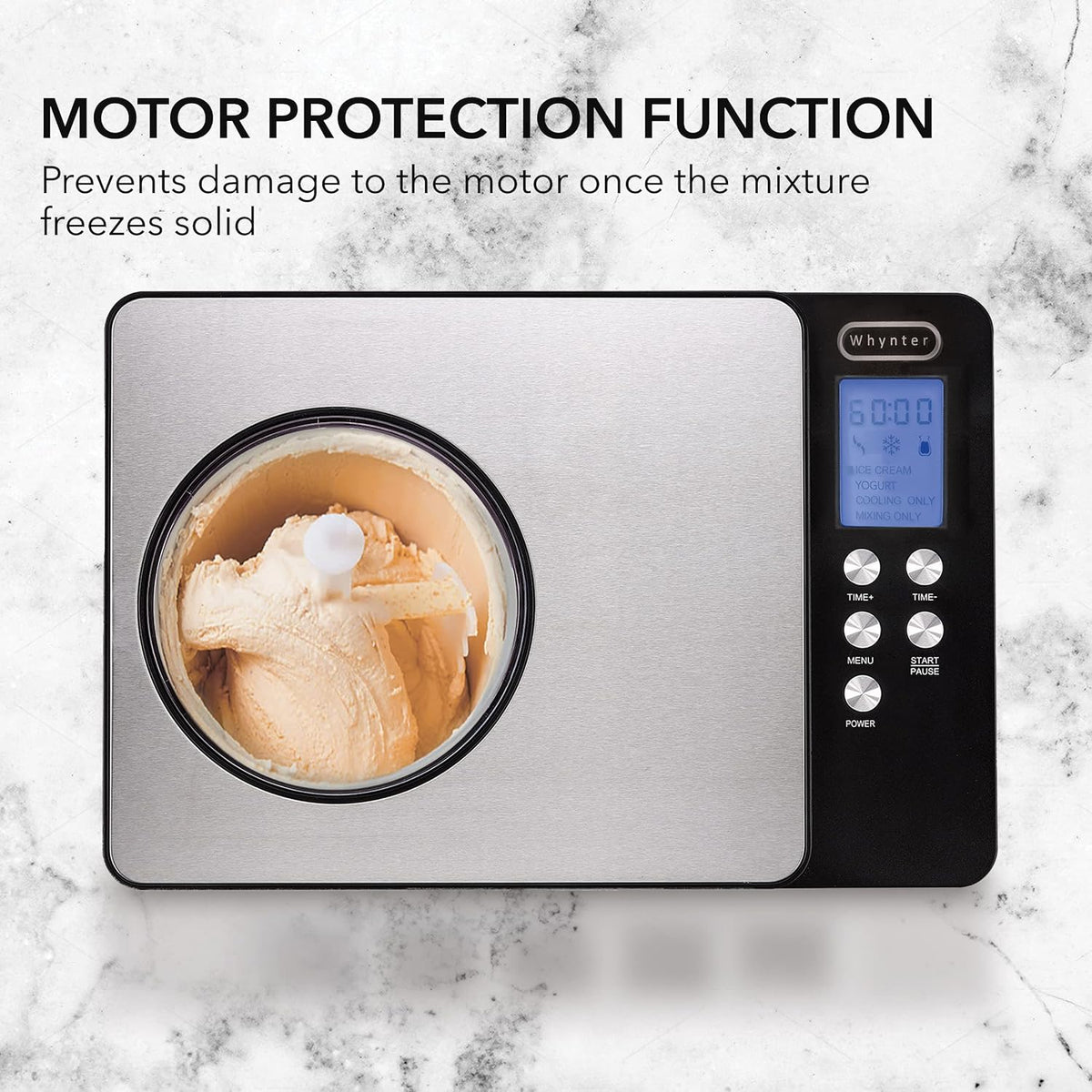 Whynter Rolled Ice Cream Maker With Compressor, 0.5-Quart Stainless Steel - ICR-300SS