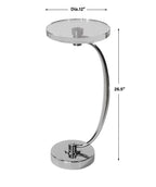 Bailey Street Home Drink Table 26.5 inch Polished Nickel Plated/Crystal Finish - 208-Bel-4541995