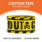 Caution Tape Decoration, Yellow and Black, 20', Halloween by Way To Celebrate