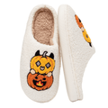 BERANMEY Halloween Slippers for Women Perfect Soft Plush Comfy Warm Slip-On Cute Womens Slippers Indoor Fluffy House Slippers for Women and Men Non-slip Fuzzy Flat Slides