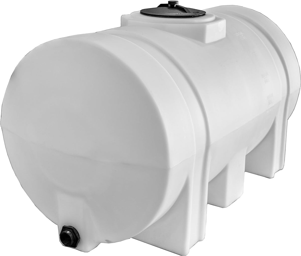 550-Gallon Horizontal Polyethylene Water Tank With Legs - 5-1/2 in Fill Cap, 2 in NPT Outlet