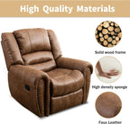 CANMOV Manual Recliner Chair, Nut Brown
