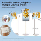 32-Inch Portable Rolling Touch Screen TV, 1080P FHD, Android 13, 8G RAM+128G Storage - SW3295T
