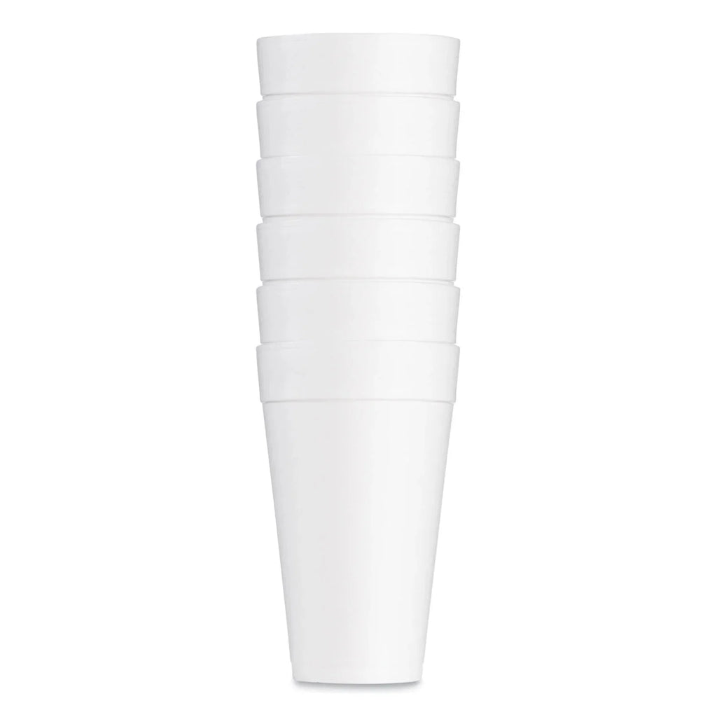 Dart Foam Drink Cups, 32 oz, White, 25/Bag, 20 Bags/Carton - DCC32TJ32