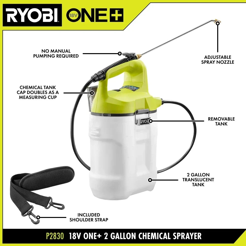 RYOBI 18V ONE+ 2 Gallon Chemical Sprayer