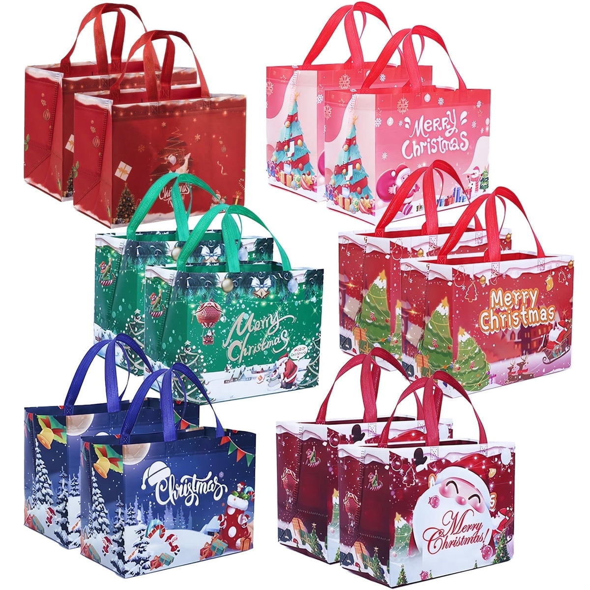 AGCAN 40 Pcs Halloween Treat Bags, Paper Goodie Bag with 48 Stickers, 10 Design, Party Favor Bags for Gifts, Halloween, Party