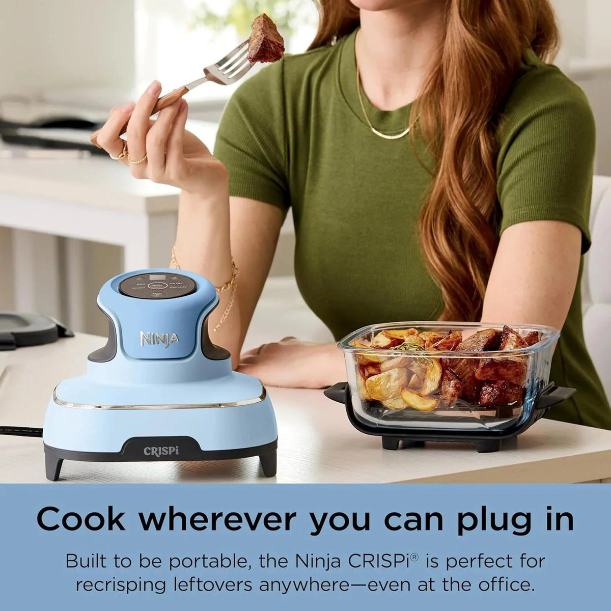 Ninja Crispi 4-in-1 Portable Glass Air Fryer Cooking System, 1500W, 4 QT And 6-Cup Containers