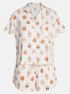Halloween Women's Notched Top and Shorts Pajama Set from Way to Celebrate, 2-Piece