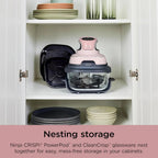 Ninja Crispi 4-in-1 Portable Glass Air Fryer Cooking System, 1500W, 4 QT And 6-Cup Containers