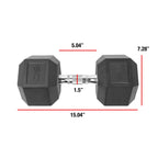 CAP Barbell Coated Hex Dumbbell, 60 lb, 2 Pack