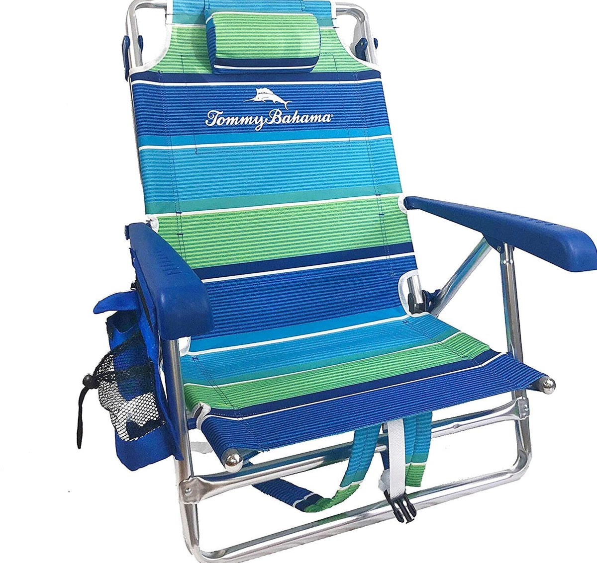 Tommy Bahama 2-Pack Backpack Beach Chairs With Storage Pouch And Towel Bar - 8 Positions, 250 Lbs