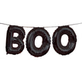 Foil Black Boo Halloween Letter Balloon Banner Kit