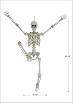 Hanging Posable Skeleton Decoration, White, 5', Halloween by Way To Celebrate