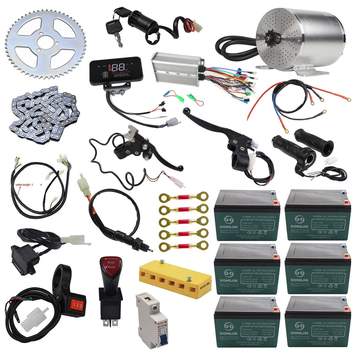 Boma 72V 3000W Brushless Motor Kit With Controller And Battery - MY1020