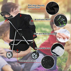 Bestpet Pet Stroller, 3 Wheels Travel Folding Carrier - T13