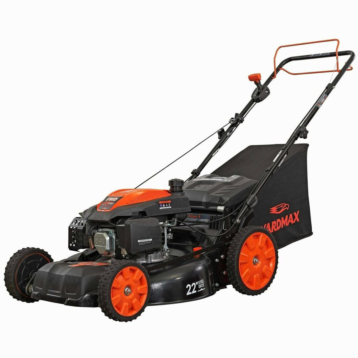 YARDMAX 22 inch 201cc 3-in-1 Gas Self-Propelled Lawn Mower With CVT And High Wheels - YG2860