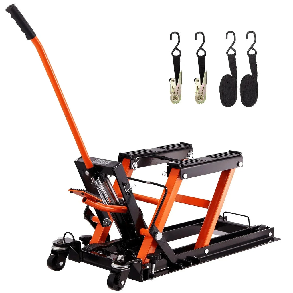 KFFKFF Hydraulic Motorcycle ATV Lift Jack, 1500 Lbs, 4.7-15 Inch - ZX0901-7B