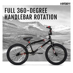 Hyper Bicycles Boys Spinner BMX Bike, 20 inch, Black, Steel Frame - HYP-T20-1100
