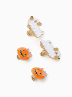Way to Celebrate Ghost Dog & Jack-O-Lantern Halloween Clip-On Stud Earrings, 2 Pairs