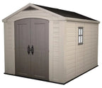 Keter Resin Outdoor Storage Shed, 8 x 11 Foot, 550 Cu. Ft., Taupe