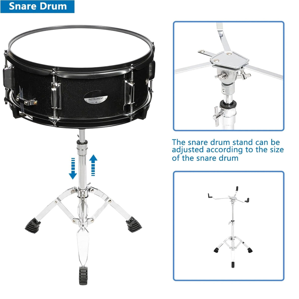 Ktaxon 5-Piece Adult Drum Set, 22 Inch Full-Size Drums Kit