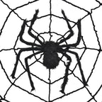 Giant Spider Web with Spider Decoration, Black, 8', Halloween by Way To Celebrate