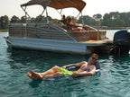 Kelsyus Floating Pool Lounger Inflatable Chair With Cup Holder Blue 2 Pack - 80014