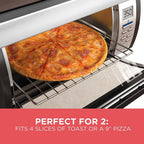 BLACK+DECKER SpaceMaker Under-Counter Toaster Oven, Black/Stainless Steel - TROS1000D