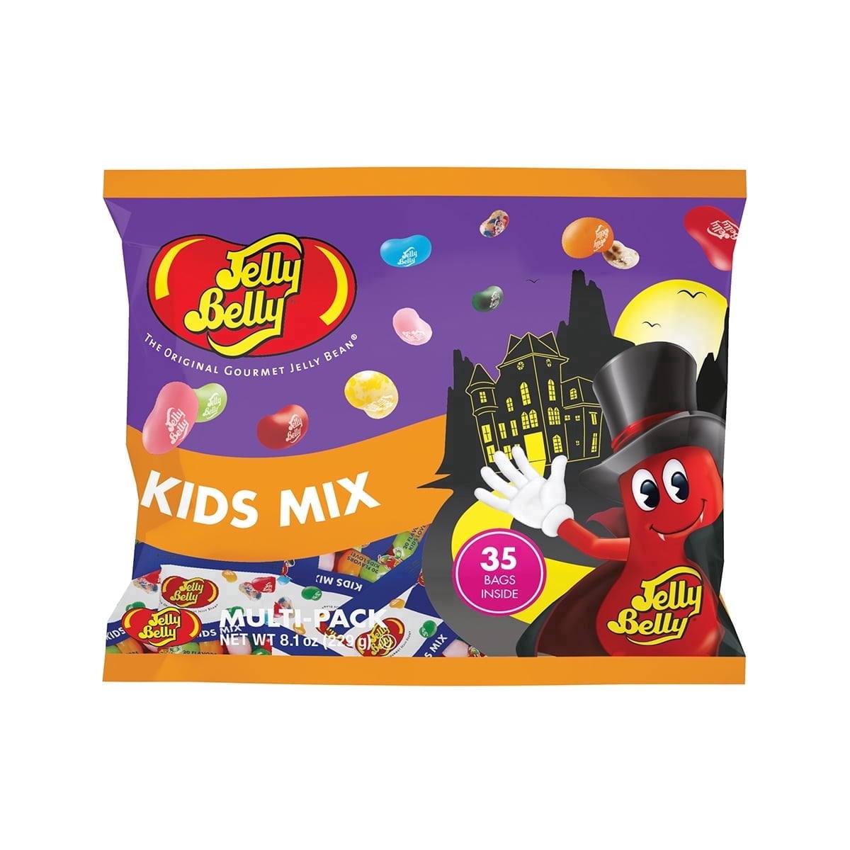 Jelly Belly Halloween Kids Mix 8.1 oz Fun Pack - 35-Count Pack of .35 oz Bags