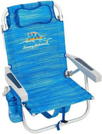 Tommy Bahama Backpack Beach Chairs, Blue, 2 Pack - 300 lb Capacity