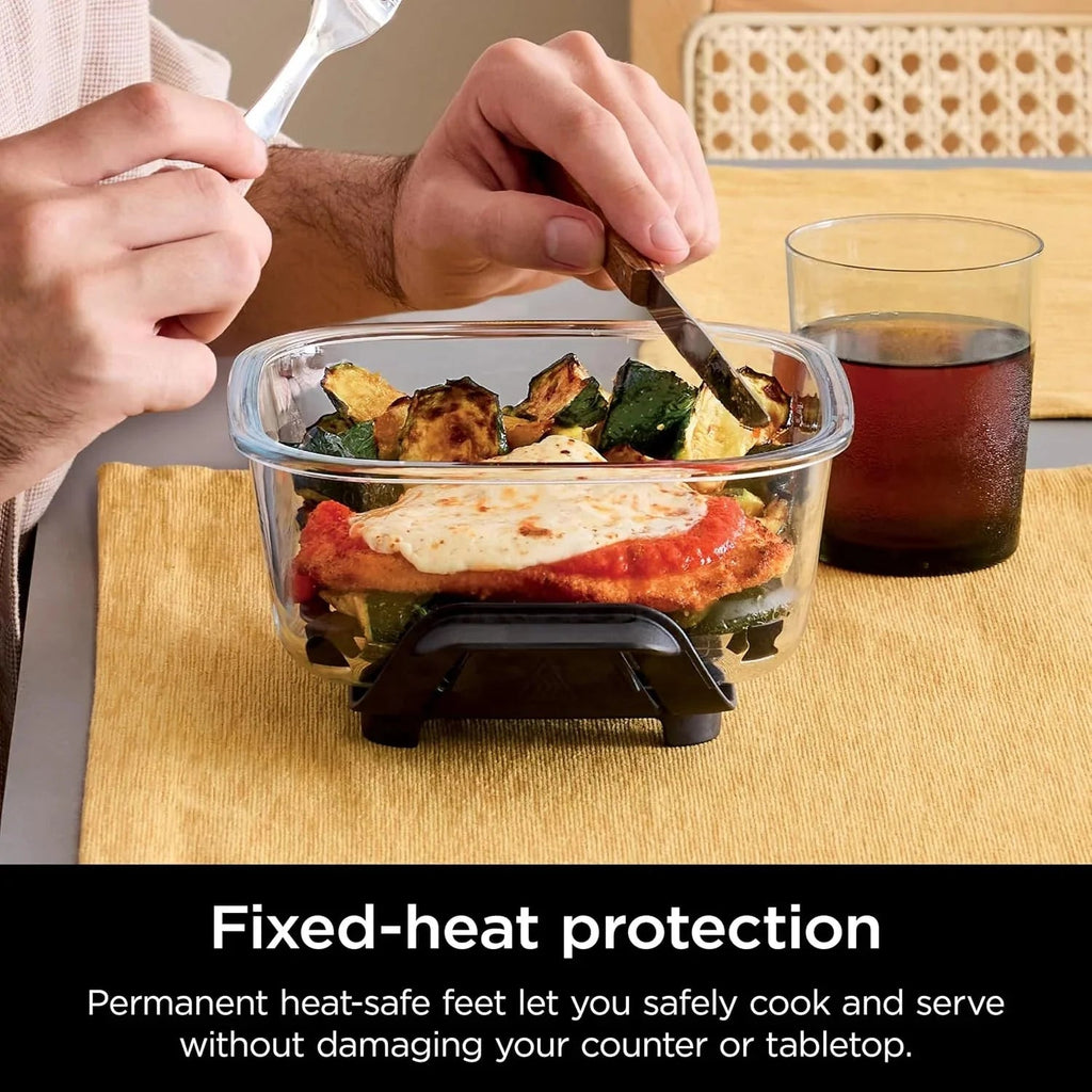 Ninja Crispi 4-in-1 Portable Glass Air Fryer Cooking System, 1500W, 4 QT And 6-Cup Containers
