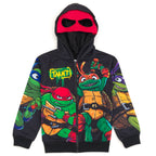 Teenage Mutant Ninja Turtles Toddler Boys' Cosplay Fleece Zip-Up Hoodie TMNT Black