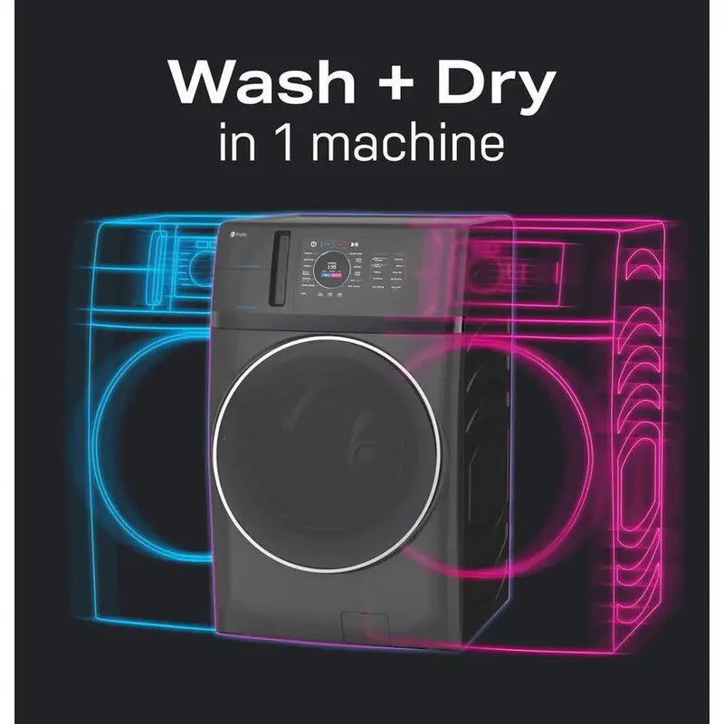 GE Profile Washer-Dryer Combo, 4.8 Cu. Ft., Carbon Graphite Finish