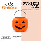 Jack-o'-Lantern Trick-or-Treat Pail, Orange, 8", Halloween by Way To Celebrate