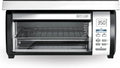 BLACK+DECKER SpaceMaker Under-Cabinet Toaster Oven, Black/Stainless Steel, 9 in Pizza, 4 Slice - TROS1000D