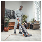 15-Inch Commercial Upright Vacuum Cleaner For Carpet And Hard Floors - Gray
