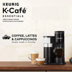 Keurig K-Cafe Essentials Single Serve K-Cup Pod Coffee Maker With Milk Frother, Black