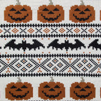 My Texas House Halloween Pumpkins and Bats Cotton Knit Throw, Multicolor, 50" x 60"
