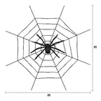 Giant Spider Web with Spider Decoration, Black, 8', Halloween by Way To Celebrate