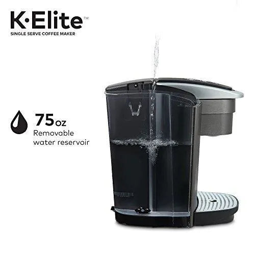 Keurig Single Serve K-Cup Pod Coffee Maker With Iced Coffee Capability, Brushed Slate - K-Elite