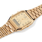 Casio AQ230 Analog Digital Watch - Gold