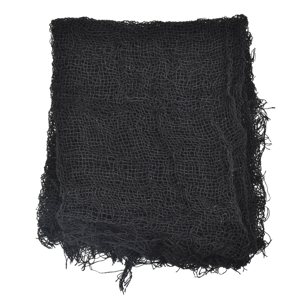 Creepy Gauze Fabric, Black, 65" x 84", Halloween by Way To Celebrate