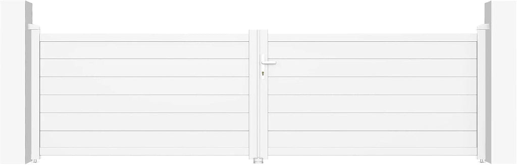 Casanoov Aluminium Folding Driveway Gate 4m x 160cm Grey - KIT-000024
